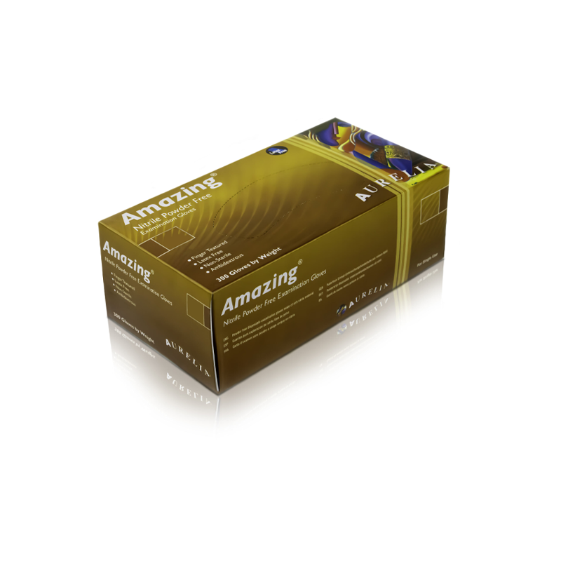 Amazing – Blue Nitrile Powder Free – 10 x 300 Gloves