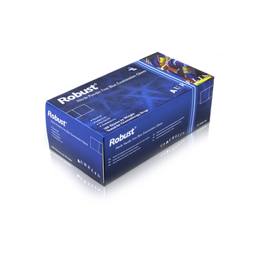 Aurelia Robust – Thick Blue Nitrile Powder Free – 10 x 100 Gloves