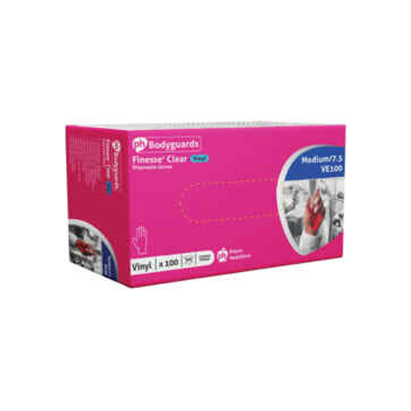 Clear Powdered Vinyl Gloves
