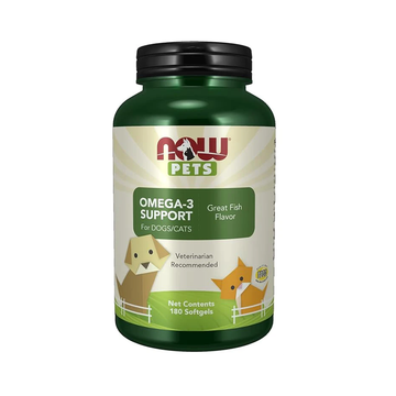 NOW Pets Omega-3 Support – Essential Fatty Acids for Cats & Dogs - Soft gels 180